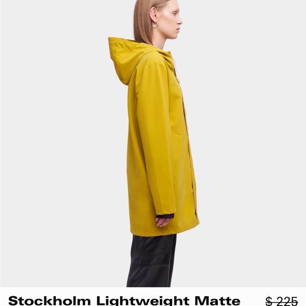 Stutterheim Stockholm Matte Yellow Rain Coat